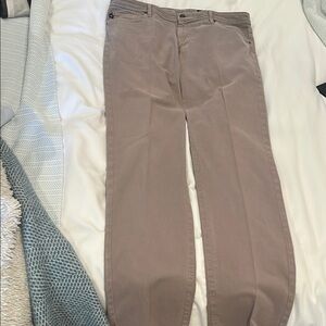 Ag Adriano Goldschmied Tan Chinos Flat Front
